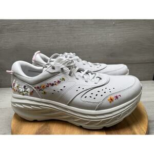 HOKA Bondi L VIBRANT BLOOM FLOWER EMBROIDERED SHOES WOMENS 13. Men 12